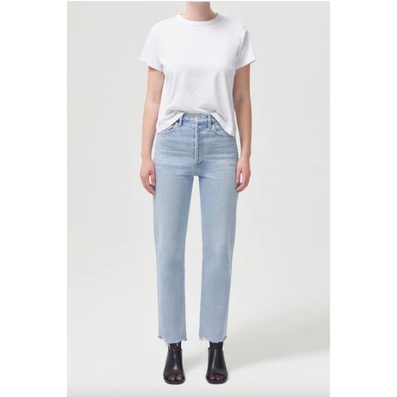 Agolde Pinch Waist High Rise Straight Jeans Size 24in Imitate